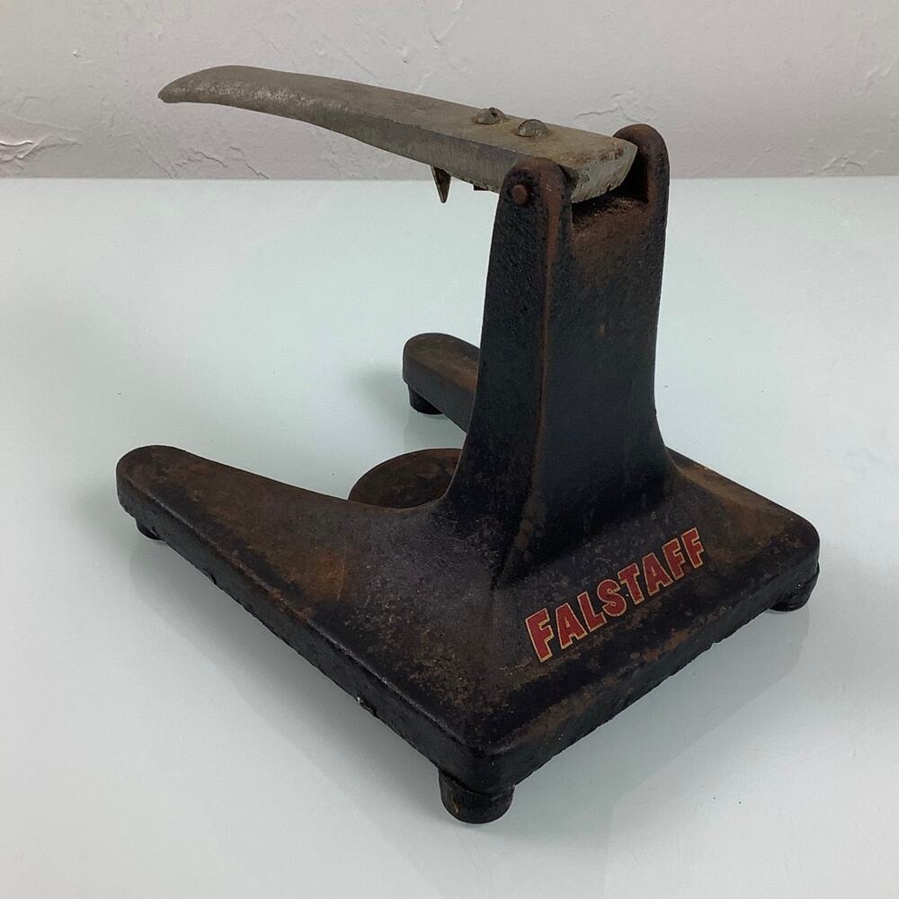 Vintage Falstaff Cast Iron Beer Counter top Manual Can opener